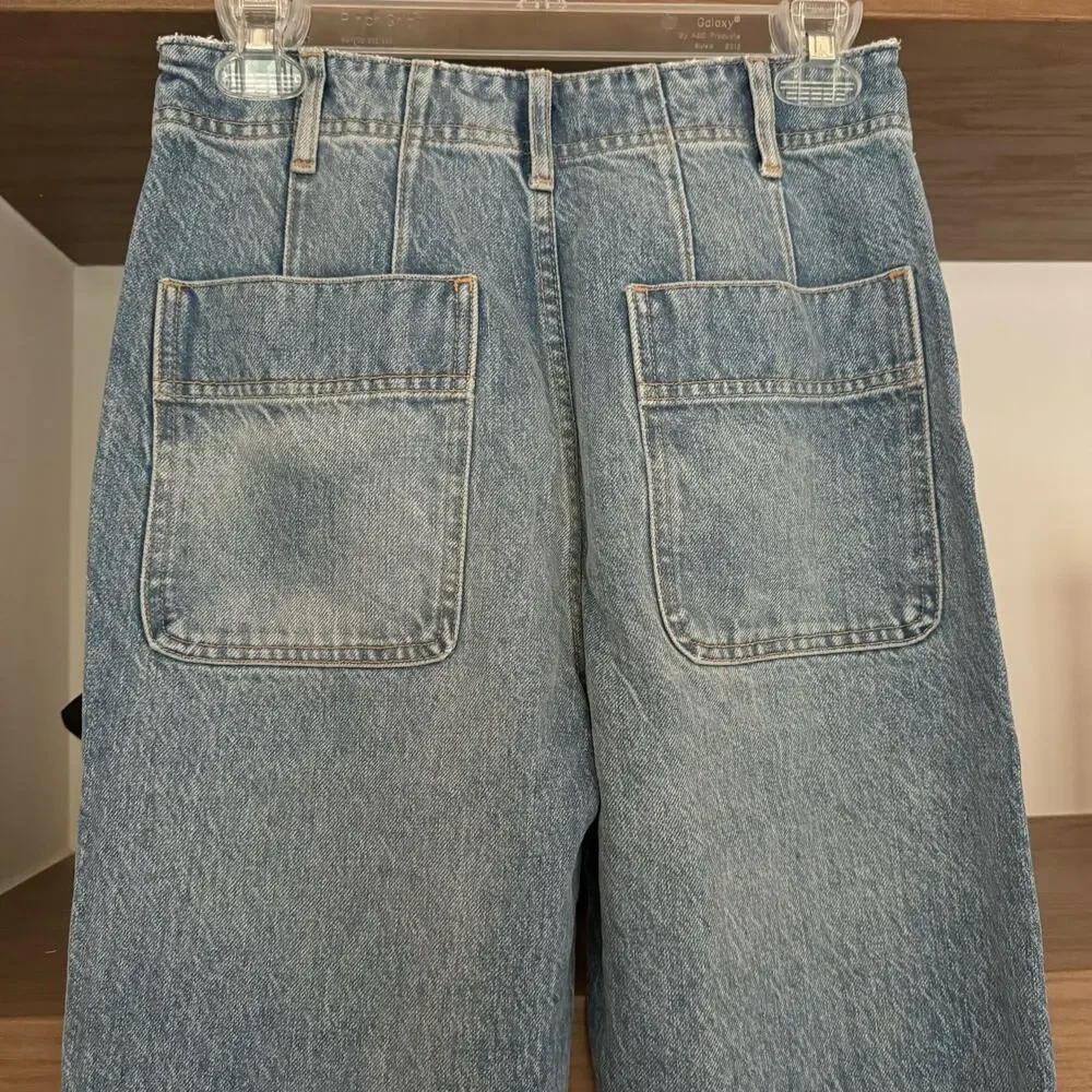 Free People Marion High Waisted Jean in Celeste Blue